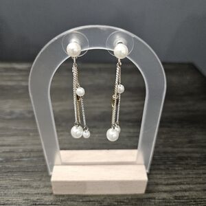 Pearl, Silver, Gold and Bead Earring Set
